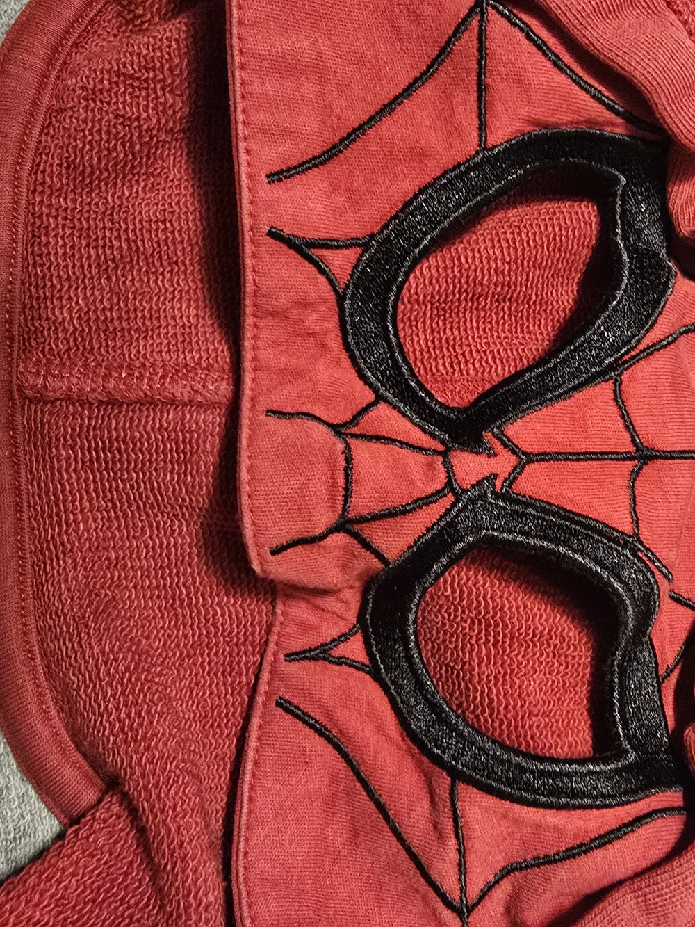 Marvel Spider-Man Zip Hoodie Mask Gray Blue Red Boys Size 8 130 cm